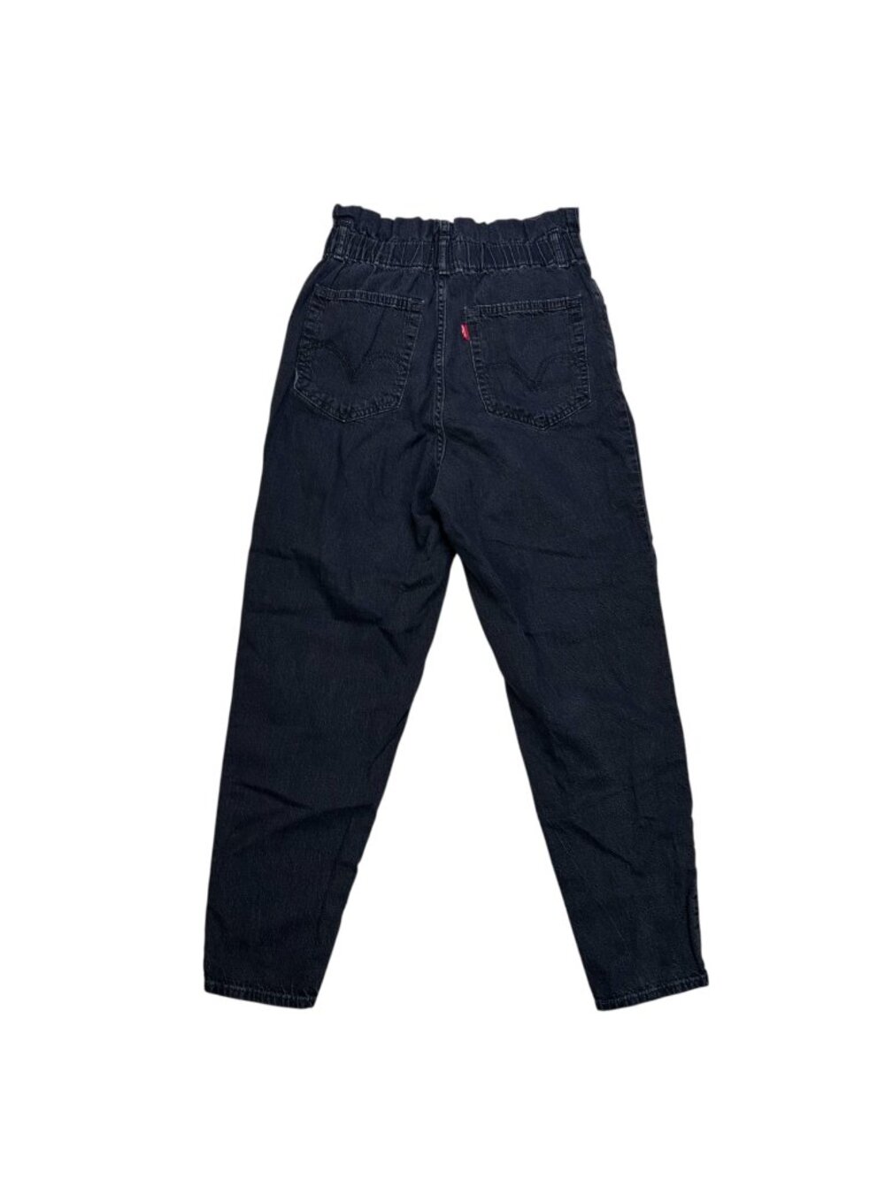Levi’s 26 Paperbag Black Denim Jeans Ankle Casual Soft Loungewear